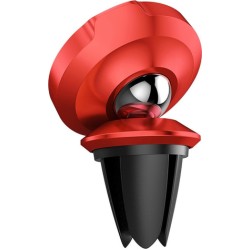 Βάση Στήριξης Κινητού Αυτοκινήτου με Μαγνήτη και στήριξη στον Αεραγωγό με Δυνατότητα Περιστροφής κοκκινη