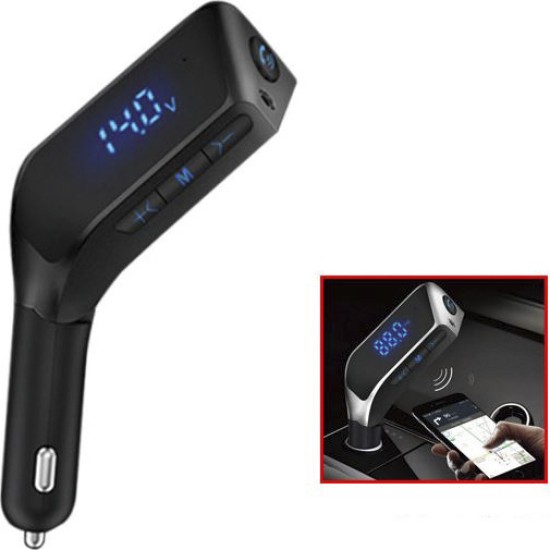 Bluetooth transmitter με φορτιστή αυτοκινήτου V1 FM USB/SD