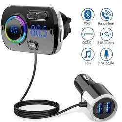 Ασύρματο Bluetooth 5.0 Handsfree MP3 Player Car Με 7 LED Φωτισμό BC39BQ