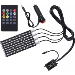 Εσωτερικός Φωτισμός Αυτοκινήτου με 36 Led & Τηλεχειριστήριο 4τμχ C396