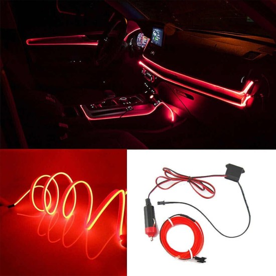 Ταινία Φωτισμού Αυτοκινήτου - Car Cold Light Line 2m- Red- BL50