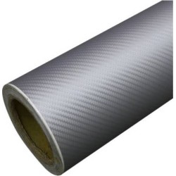 Ταινία Carbon 3D 60x100cm Ασημί