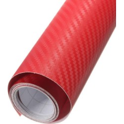 Διακοσμητική Αυτοκόλλητη Ταινία Carbon 250×300mm Red