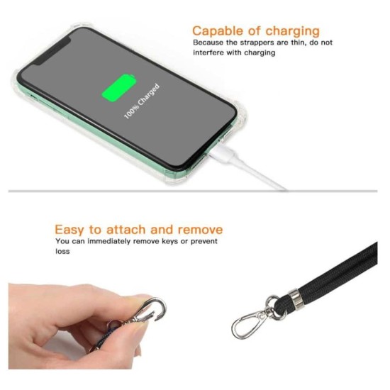 Universal Lanyard Λουράκι Λαιμού για Κινητά Λευκό
