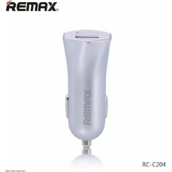 Remax Φορτιστής Αυτοκινήτου Ασημί RCC204 Συνολικής Έντασης 2.4A με Θύρες: 2xUSB