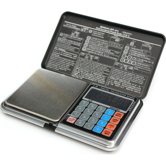 Ψηφιακή Ζυγαριά Ακριβείας 0,1gr-500gr με Υπολογισμό Αξίας & Καταμέτρηση Αντικειμένων και Αριθμομηχανή OEM DP-01