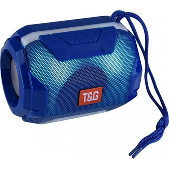 T&G TG162 LED Stereo Portable Bluetooth Speaker with Subwoofer - Blue