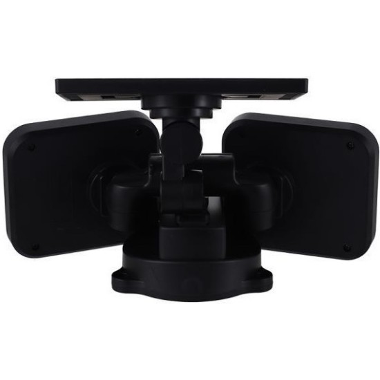 Στεγανός Ηλιακός Προβολέας IP65 με Αισθητήρα Κίνησης και Αισθητήρα Φωτός Διπλός σε Μαύρο χρώμα JD-2108