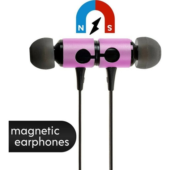 AZ-25 In-ear Bluetooth Handsfree Ακουστικά με Αντοχή στον Ιδρώτα Ροζ