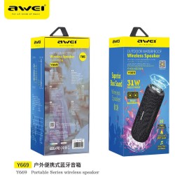 Awei Y669 Αδιάβροχο Ηχείο Bluetooth 30W με διάρκεια μπαταρίας έως 12 ώρες Μπλε