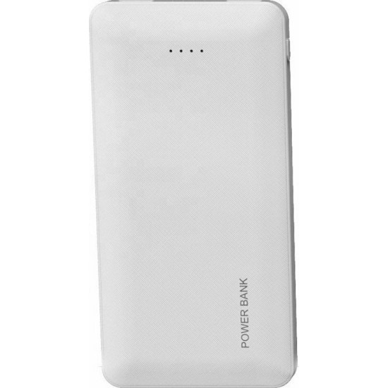 Ezra PB03 Power Bank 10000mAh με 2 Θύρες USB-A Λευκό