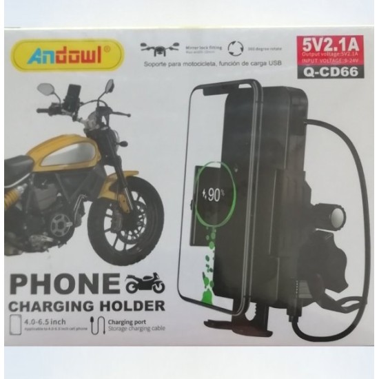 Q-CD66 Βάση Κινητού Μοτοσυκλέτας με Ρυθμιζόμενο Βραχίονα για το Τιμόνι