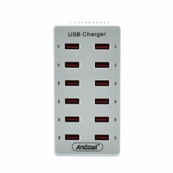 Andowl Βάση Φόρτισης με 12 Θύρες USB-A σε Λευκό χρώμα (Q-CD12P)