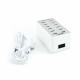 Andowl Βάση Φόρτισης με 12 Θύρες USB-A σε Λευκό χρώμα (Q-CD12P)