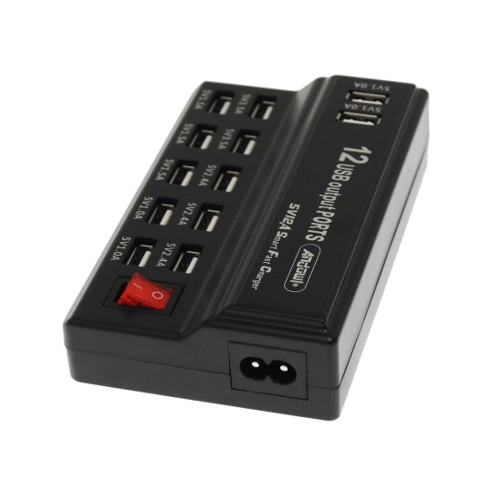 Andowl Βάση Φόρτισης με 12 Θύρες USB-A 60W σε Μαύρο χρώμα (Q-CD10P) Andowl Βάση Φόρτισης με 12 Θύρες USB-A 60W σε Μαύρο χρώμα (Q-CD10P)