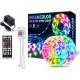 Ταινία LED Τροφοδοσίας 12V RGB Μήκους 5m Σετ με Τηλεχειριστήριο και Τροφοδοτικό Τύπου SMD5050