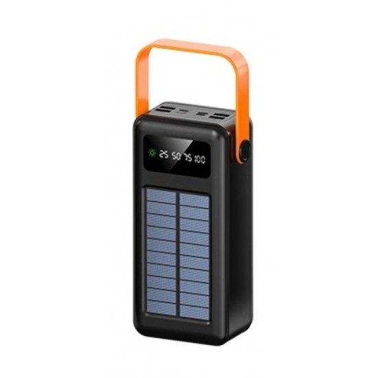 Solar Power Bank 50000mAh Ενσωματωμένο καλώδιο Φορητός εξωτερικός φορτιστής