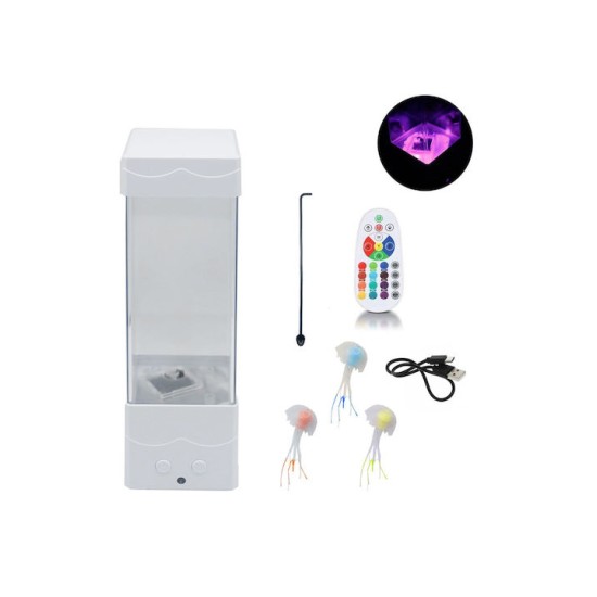 Επιτραπέζιο Διακοσμητικό Φωτιστικό με Φωτισμό RGB LED Μπαταρίας BH1003 Λευκό