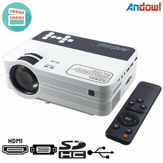 Andowl Q-A17 Mini Projector Λάμπας LED Λευκός Andowl Q-A17 Mini Projector Λάμπας LED Λευκός