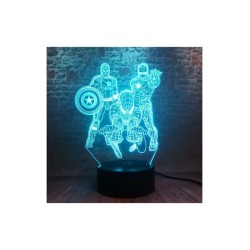 Διακοσμητικό Τρισδιάστατο 3D LED Φωτιστικό Ήρωες