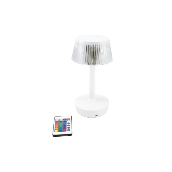 Επιτραπέζιο διακοσμητικό φωτιστικό με φωτισμό RGB Led μπαταρίας διάφανο Andowl Q-TL153