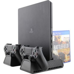 Dobe PS4 / Slim Charging & Cooling Stand Βάση Φόρτισης για 2 χειριστήρια PS4 Μαύρη