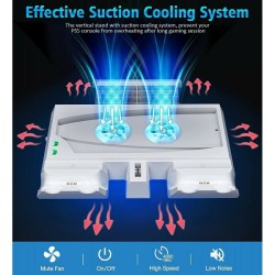 Βάση για PS5 (Fan Cooler-Controller Charging-Headset Stand-Games Storage) Λευκό