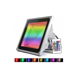 Αδιάβροχος Προβολέας RGB LED με Χειριστήριο 30W