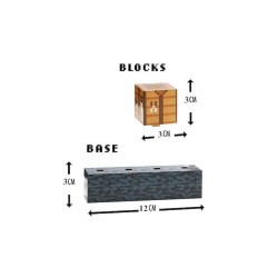Φωτιστικό με 16 Φωτιζόμενα ABS Block (3.0x3.0x3.0)cm Building Block Lighting 16 Illuminated Blocks NO 29112 (oem)