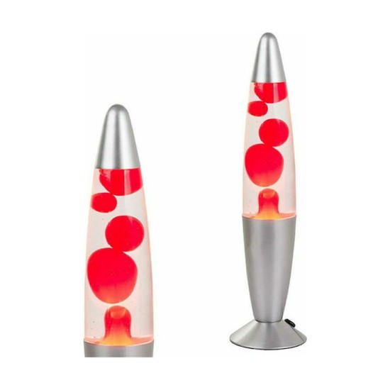 Διακοσμητικό Φωτιστικό Lava Lamp 8.5x34.5cm σε Κόκκινο Χρώμα