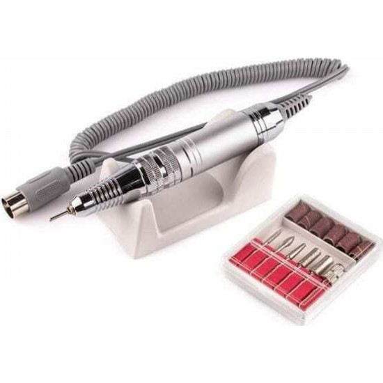 ZS-711 Τροχός Νυχιών Ρεύματος 35000rpm με Πεντάλ σε Ροζ Χρώμα 65W