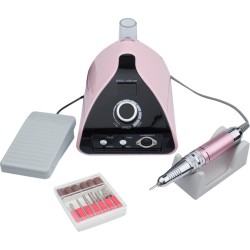 ZS-711 Τροχός Νυχιών Ρεύματος 35000rpm με Πεντάλ σε Ροζ Χρώμα 65W
