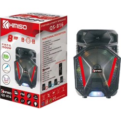 Ηχείο με λειτουργία Karaoke Kimiso QS-816 σε Μαύρο Χρώμα