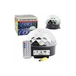 Bluetooth Διακοσμητικό Φωτιστικό Party Light LED με Τηλεχειριστήριο σε Μαύρο Χρώμα 17032