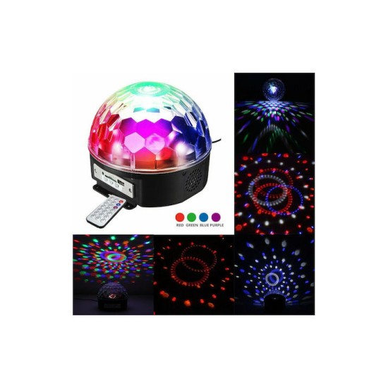 Bluetooth Διακοσμητικό Φωτιστικό Party Light LED με Τηλεχειριστήριο σε Μαύρο Χρώμα 17032