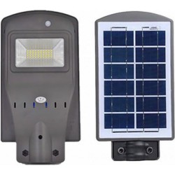 Στεγανό Ηλιακό Φωτιστικό Δρόμου IP65 με Ανιχνευτή Κίνησης, Αισθητήρα Φωτός και Τηλεχειριστήριο και Ψυχρό Λευκό Φως σε Γκρι Χρώμα JD-1920A