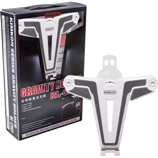 Remax Βάση Κινητού Αυτοκινήτου Gravity Holder με Ρυθμιζόμενα Άγκιστρα