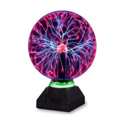 Magic Plasma Light Ball Διακοσμητικό Φωτιστικό με Φωτισμό RGB Plasma Ball LED 21cm σε Μαύρο Χρώμα
