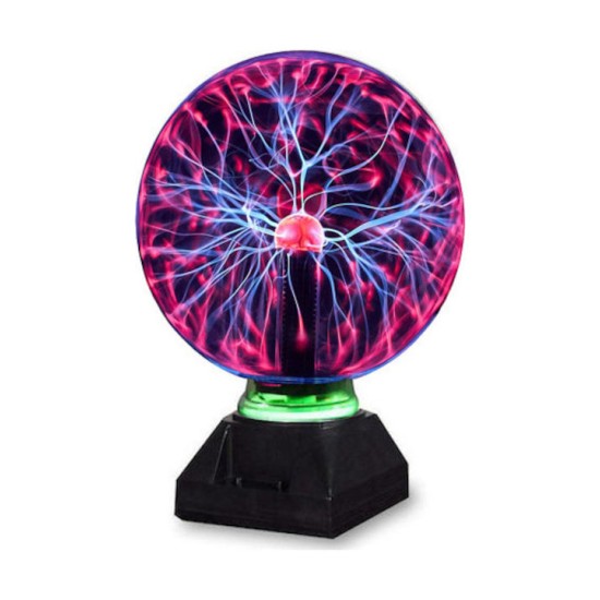Magic Plasma Light Ball Διακοσμητικό Φωτιστικό με Φωτισμό RGB Plasma Ball LED 21cm σε Μαύρο Χρώμα