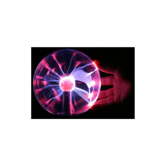 Magic Plasma Light Ball Διακοσμητικό Φωτιστικό με Φωτισμό RGB Plasma Ball LED 21cm σε Μαύρο Χρώμα