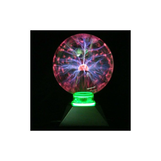 Magic Plasma Light Ball Διακοσμητικό Φωτιστικό με Φωτισμό RGB Plasma Ball LED 21cm σε Μαύρο Χρώμα