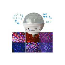 Crystal Magic Ball Light Bluetooth Bluetooth Διακοσμητικό Φωτιστικό Party Light LED MP3 Player/microSD/USB σε Λευκό Χρώμα