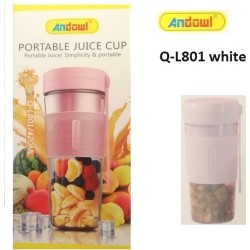 Andowl Q-L801 Επαναφορτιζόμενο φορητό μπλέντερ Λευκό