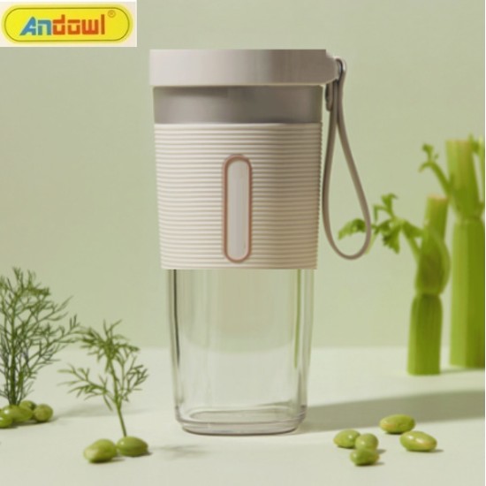 Andowl Q-L801 Επαναφορτιζόμενο φορητό μπλέντερ Λευκό