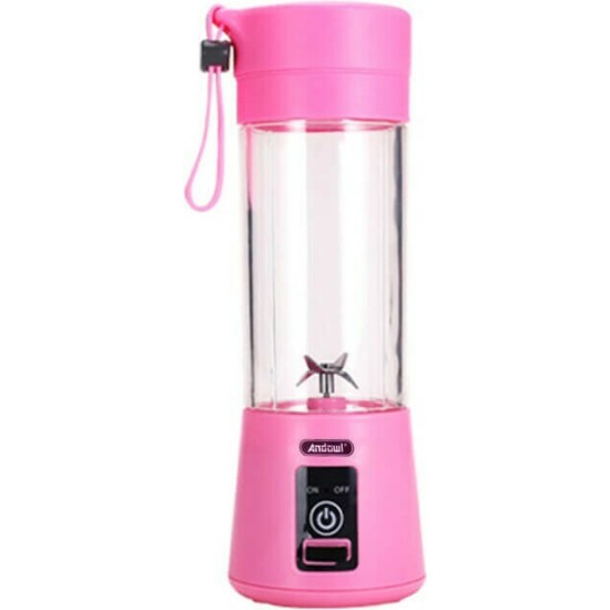 Andowl Q-L800 Φορητό επαναφορτιζόμενο μπλέντερ 380ml Ροζ