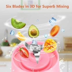 Andowl Q-L800 Φορητό επαναφορτιζόμενο μπλέντερ 380ml Ροζ