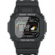 SQR I2 Smartwatch με Παλμογράφο (Μαύρο)