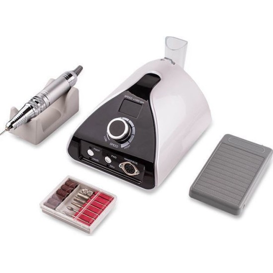 ZS-711 Τροχός Νυχιών Ρεύματος 35000rpm με Πεντάλ σε Λευκό Χρώμα 65W