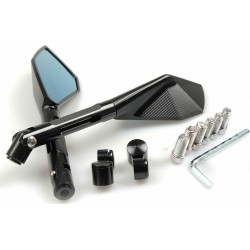 Ζευγάρι Καθρέπτες Μοτοσυκλέτας Πολυγωνικοί 2τμχ