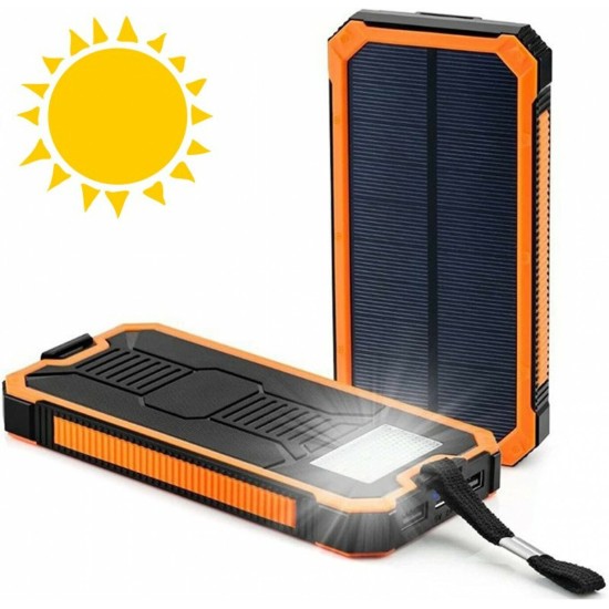Heavy Duty Ηλιακό Powerbank & Φακός LED - με Ηλιακό Πάνελ Υψηλής Ισχύος 2A - Solar Power Bank Battery Charger Heavy Duty Ηλιακό Powerbank & Φακός LED - με Ηλιακό Πάνελ Υψηλής Ισχύος 2A - Solar Power Bank Battery Charger